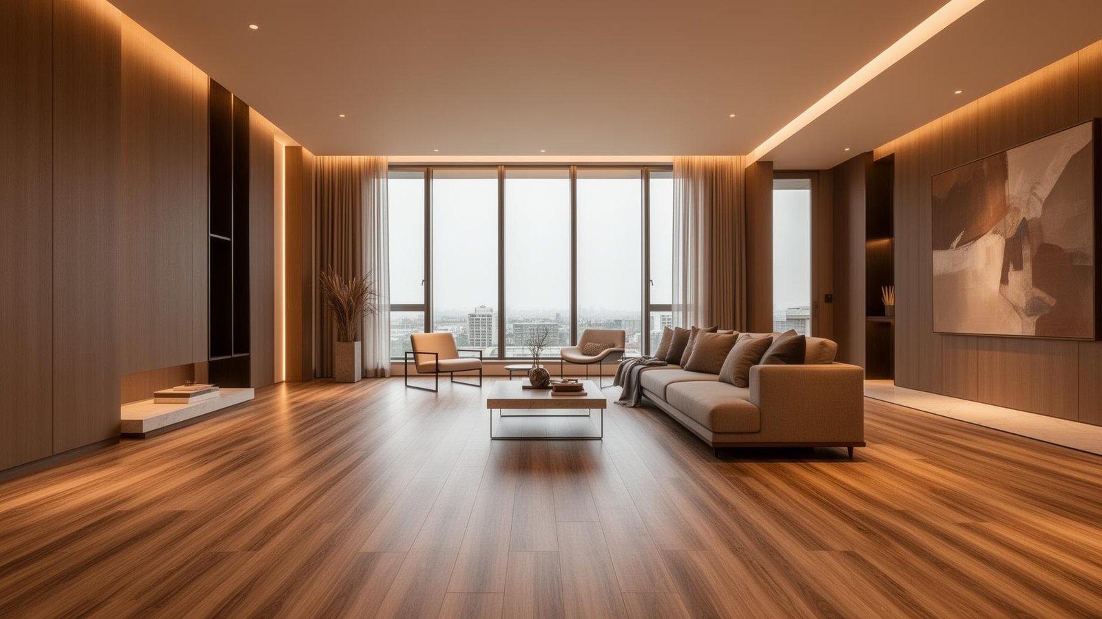 Vinyl flooring interior